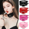 Eco-Friendly Pu Leather European and American Fashion Exaggerated Nightclub Punk O-Ring Necklace Street Style Nightclub Choker Neck Chain