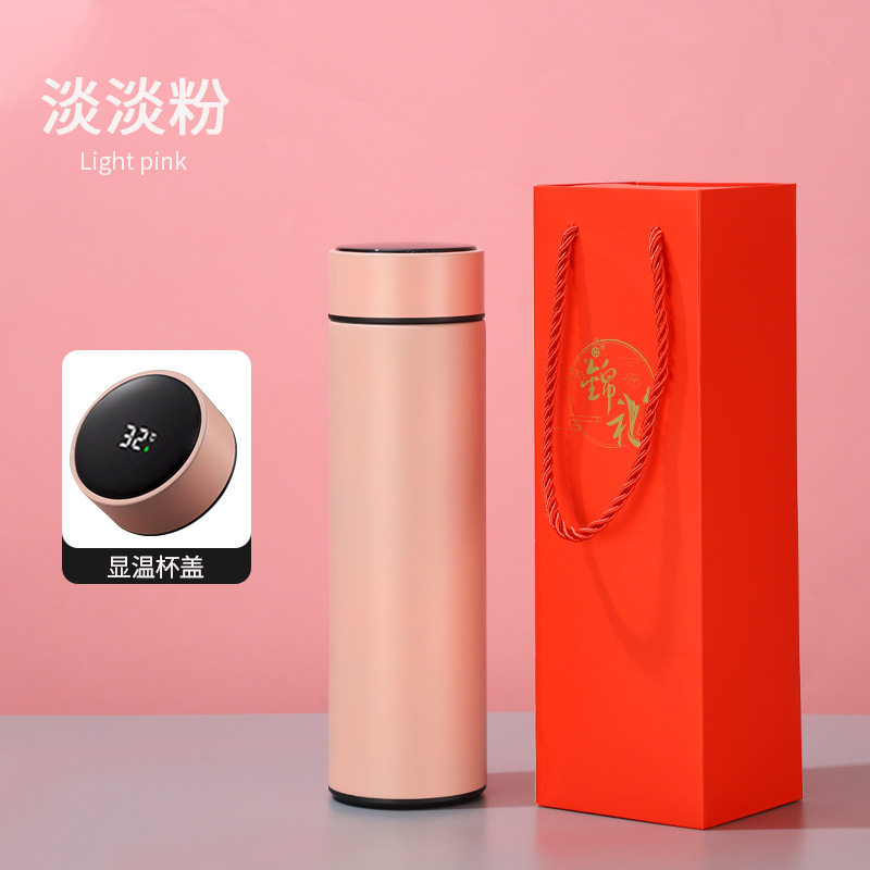 304不锈钢保温杯LOGO刻字智能显温水杯商务活动礼品杯子定制礼盒