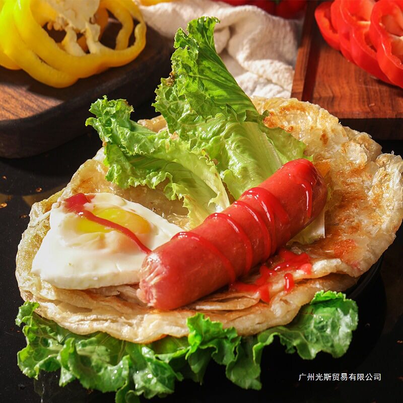 Taiwan Original Hand-Grabbed Noodle Crust 50 Pieces Whole Box Commercial Family Breakfast Fast Food Student Office Worker Packaging