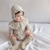 2025 Spring and Autumn New Baby Girl Floral Coverall Infant Lace Doll Collar Princess Jumpsuit