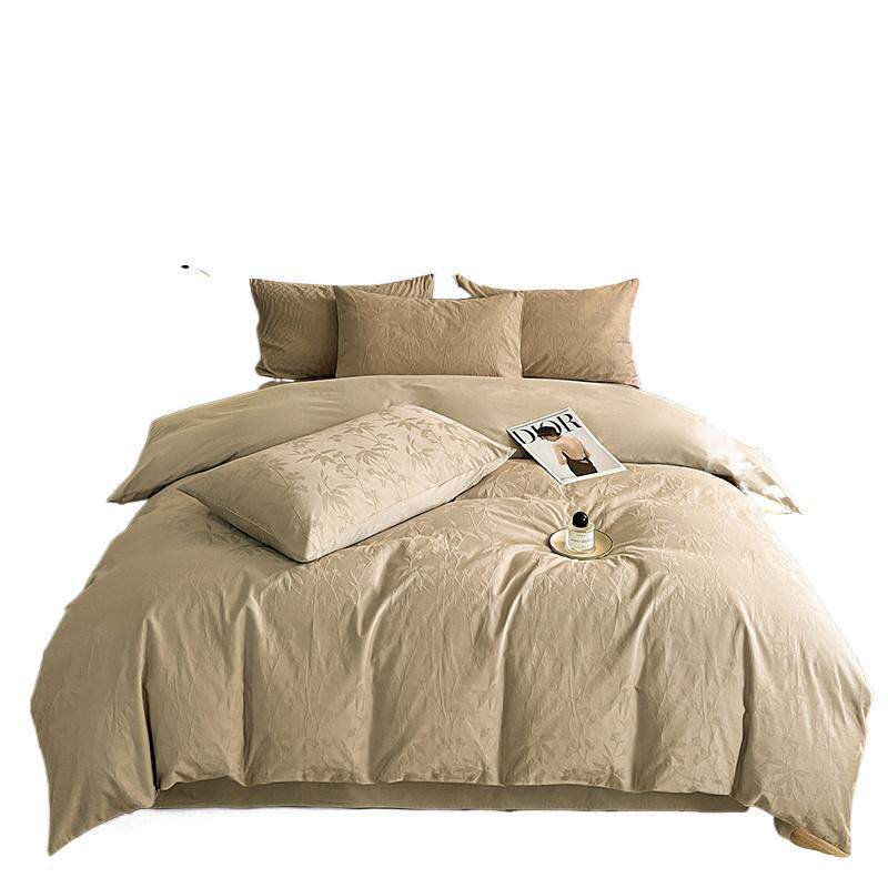 2025 New High-End Jacquard Satin Cotton Brushed Four-Piece Set Autumn and Winter Pure Cotton Quilt Cover Bed Sheetss Bedding
