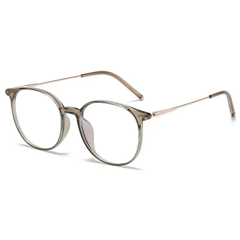Little Red Book retro glasses for women INS Internet celebrity plain glasses frame Brown TR glasses anti-blue light glasses frame 01243