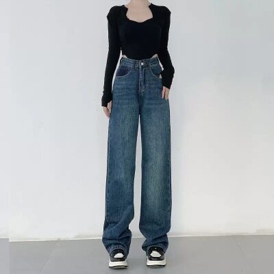 High Waisted Womens Jeans Slim Fit Versatile Stylish Design Spring Collection Wholesale Available