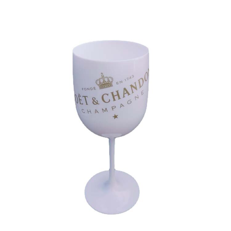 Factory Direct Sales In-Stock White Pp Plastic Wine Glasses Pink Stemware Wine Glasses Souvenir Cups