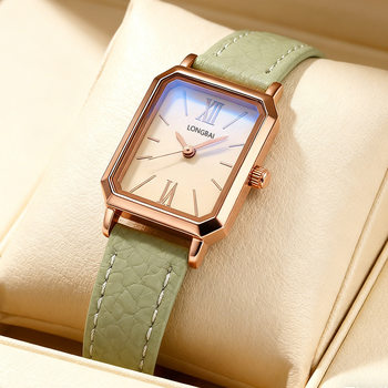 New Style Simple Niche High-End Korean Style Retro Rectangular Women's Watch with Elegant Temperament and Waterproof Features