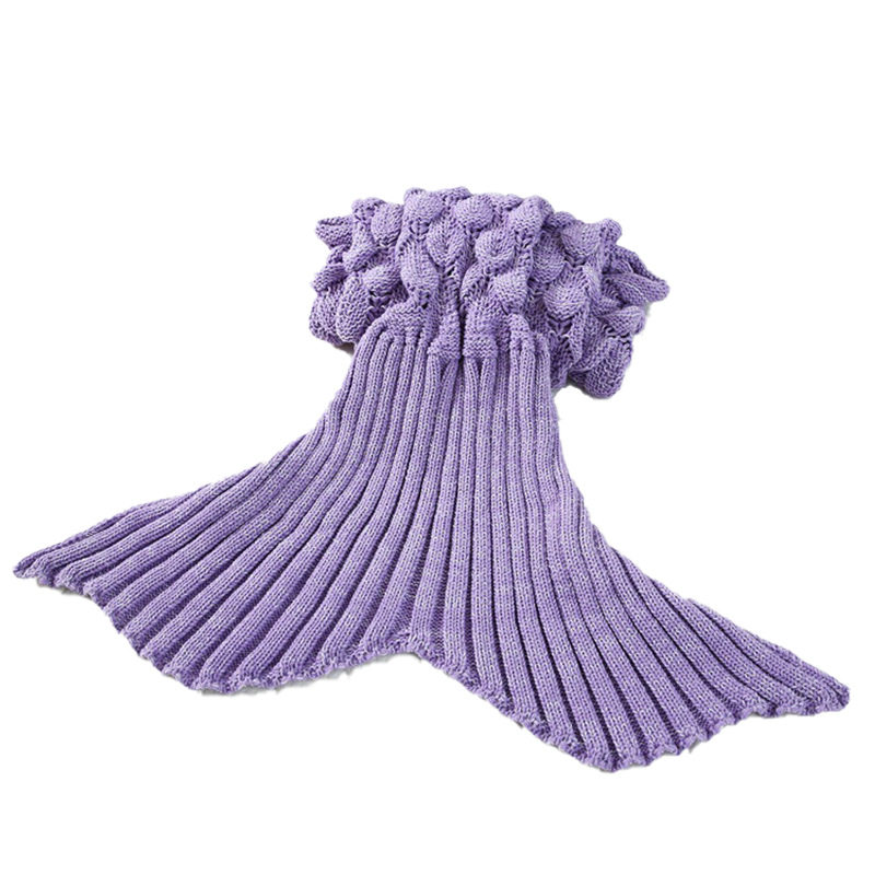 Summer Home Breathable New Hand-Knitted Nap Blanket Soft and Comfortable Mermaid Throw Blanket Sofa Blanket
