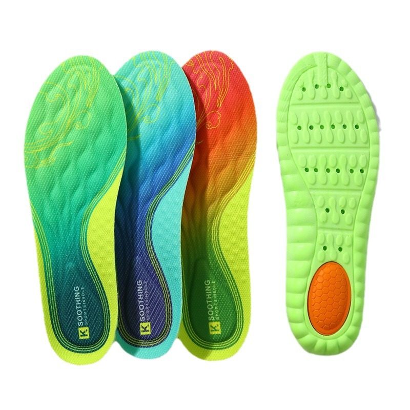 Factory wholesale military training insoles sports Guofeng insoles step on excrement feeling for a long time not tired massage air cushion shock absorption insoles