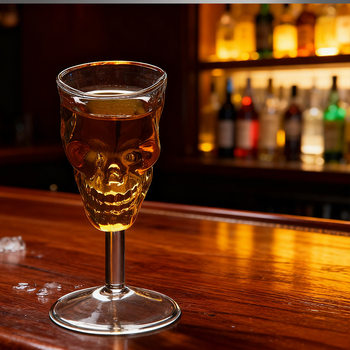 Creative Ins Skull Glass Tall Vodka Glass Bar Personalized Whiskey Cocktail Glass Wholesale