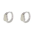 No. 59 thick silver shell gourd small earrings
