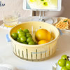 Double-Layer Vegetable Washing Basin Drain Basket Cute New Fruit Plate Home Living Room Coffee Table Fruit Basket Kitchen Washing Fruit Vegetable Basket