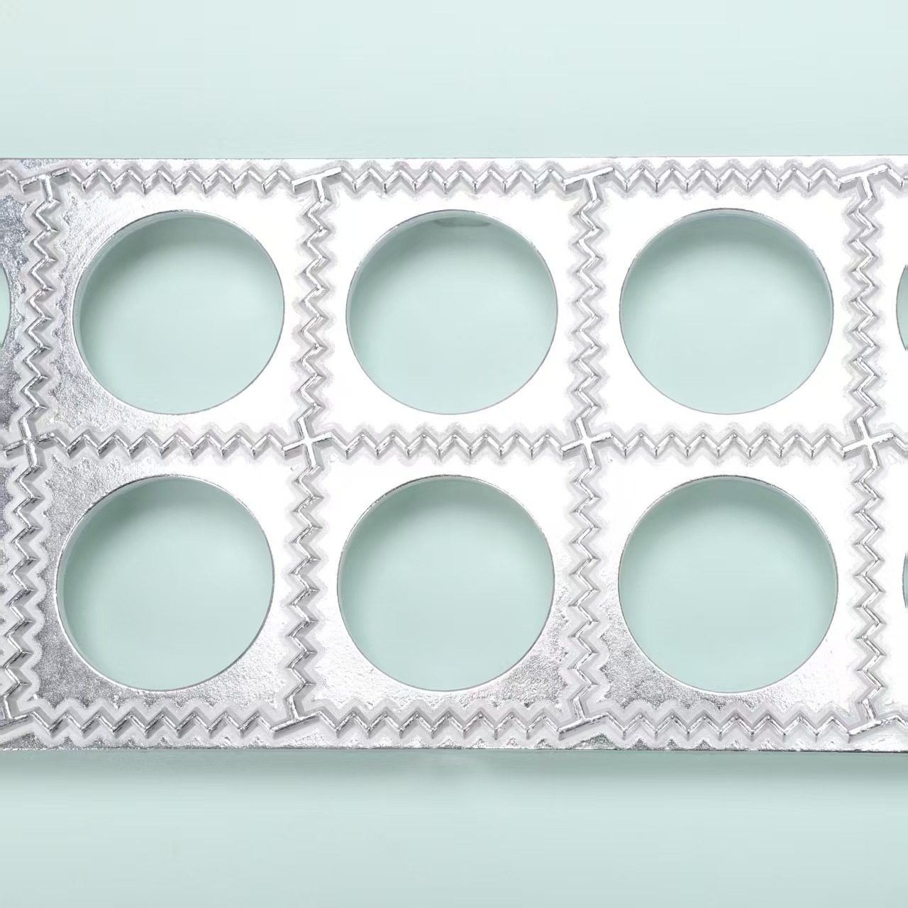 Cross-Border Dumpling Italian Dumpling Mold 10-Hole Dumpling Mold Aluminum Alloy 12-Hole Dumpling Mold Kitchen Gadget