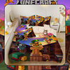Minecraft Game All-Cotton Four-Piece Set Cartoon Steve Three-Piece Set Student Dormitory Home Bedroom Duvet Cover