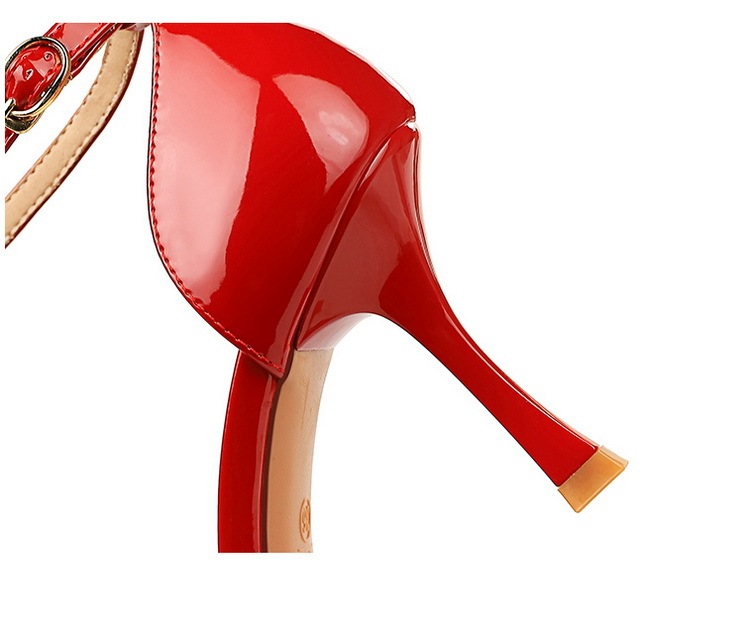 Sandal cao gót nữ mũi nhọn quai ngang gót ly, đế cao su, phong cách thanh lịch — Màu đen, Màu đỏ, Màu đỏ rượu, Màu nude