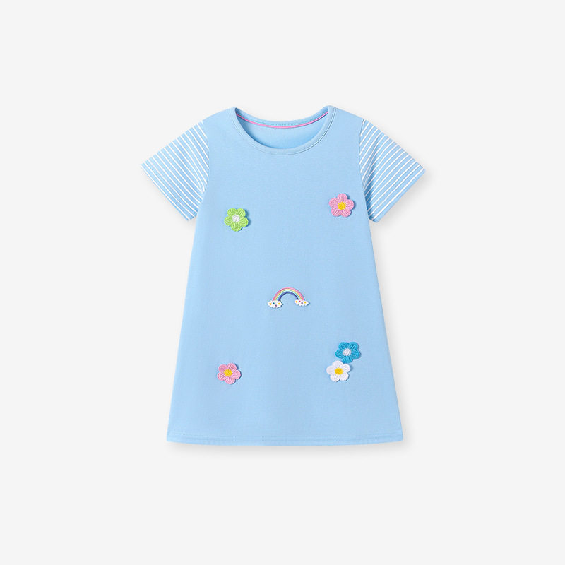 [Style] Kids' Dress Wholesale, Summer Short-sleeve Girls' Dress, Cute Kids' Dress