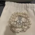 Gold-double layer magnetic buckle pearl bracelet