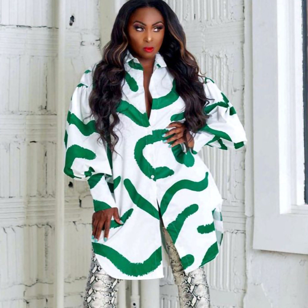 Loose Fit Floral Print Shirt Dress Plus Size Elegant Collar Comfortable Fabric Casual Office Wear Wholesale