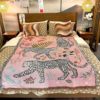 Wow-Blanket Full Cover Cloth Negotiable Logo Pattern Thread Blanket Sofa Decorative Blanket Cotton Thread Knitted Tapestry