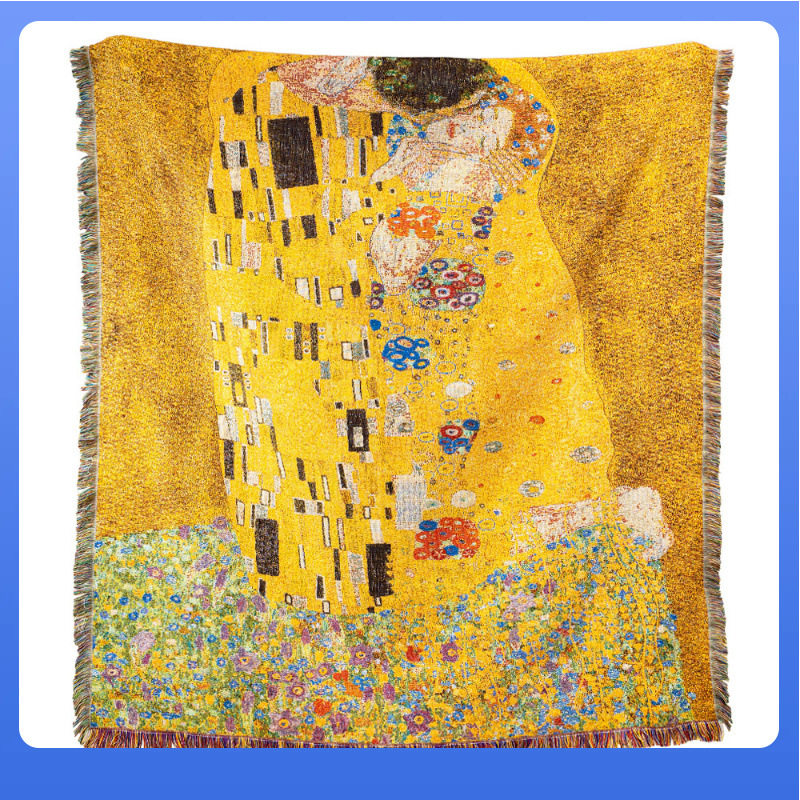 Cross-Border Decorative Blanket Jacquard Tapestry World Famous Painting Sofa Towel Thread Blanket Dustproof Full Cover Sofa Blanket