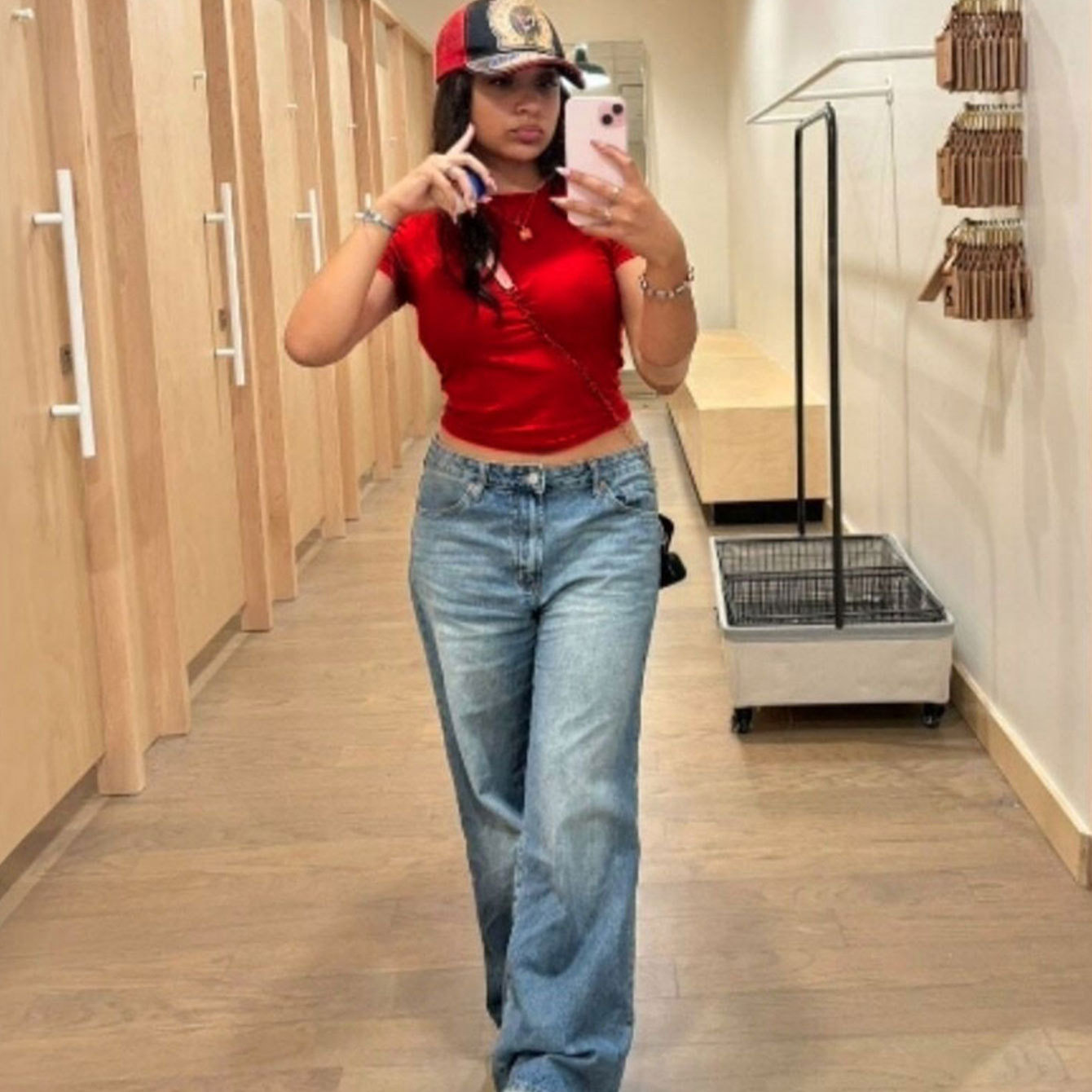 Red Casual T Shirt Womens Fashion Versatile Style Spring Summer Collection Wholesale Available