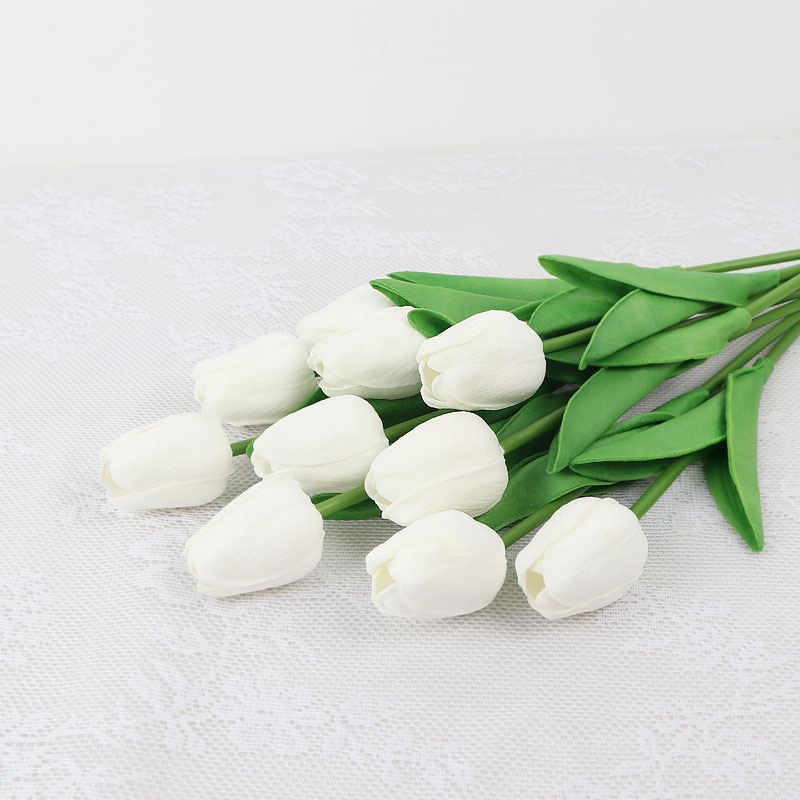 pu郁金香仿真花假花婚庆派对居家装饰花跨境外贸花卉厂家批发