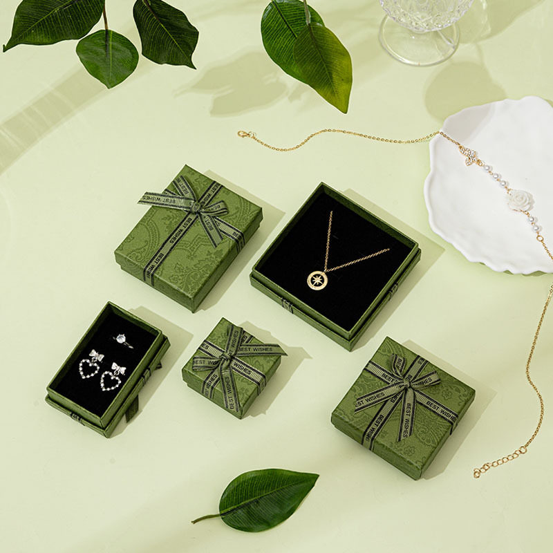 Jewelry Box, Jewelry Packaging Box, Heaven and Earth Cover Ring Box, Retro Green Bracelet Box, Earrings, Necklace, Bracelet Gift Box