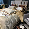 Champagne Satin Jacquard Four-piece Set European-style Bedding Quilt Cover Luxury Model Room Bed Cover Multi-piece Set