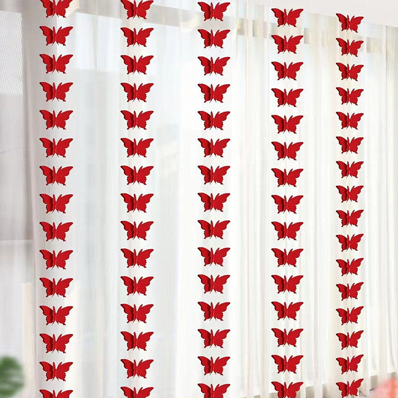 Wedding decoration wedding room layout suit new house man woman bedroom door full set bedside happy word flower net red