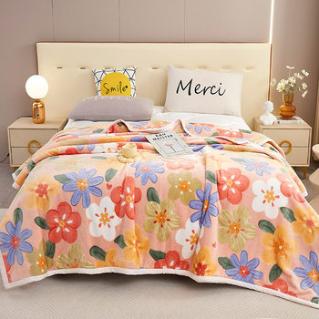 Blanket thickened cloud mink velvet flannel lunch break blanket air conditioning blanket velvet blanket gift blanket wholesale