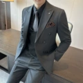Dark gray (suit + vest + suit pants)
