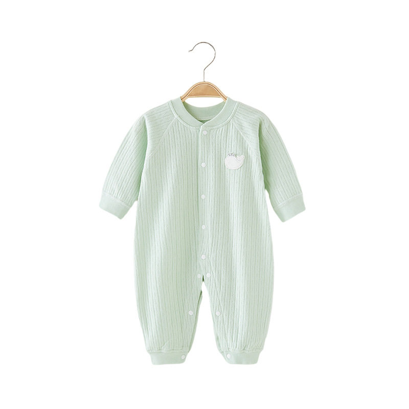 Baby Jumpsuit Spring & Fall Pure Cotton Full-Month Baby Long-Sleeved Romper Suit Baggy Pajamas Newborn Clothes