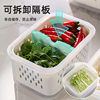 Outdoor Food Grade Portable Picnic Meal Box Refrigerator Drain Fresh-keeping Box Refrigerator Vegetable and Fruit Storage Box