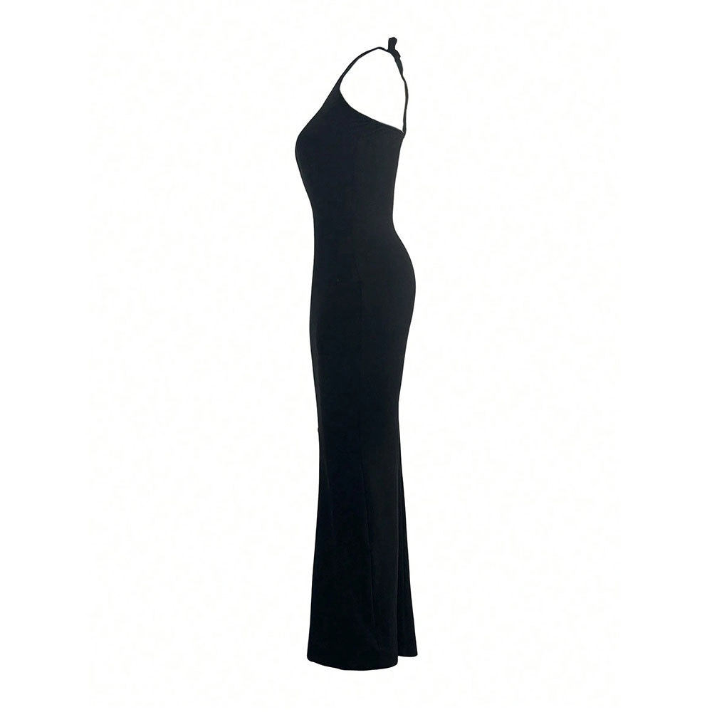 Summer Womens Backless Bodycon Dress Solid Color Halter Neck Sexy Style Perfect for Parties and Events Wholesale