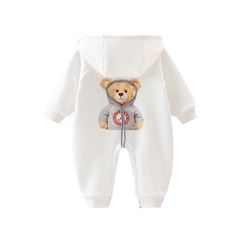 Baby Jumpsuit Spring and Autumn Outfit Baby Romper Newborn Minnie Velvet One-Piece Clothing Pajamas Autumn Long-Sleeved