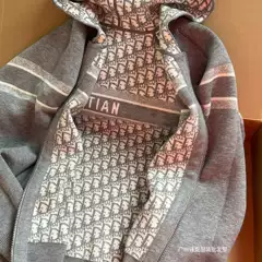 Dior High-End Version 2026 Autumn/Winter Reversible Monogram Letter Knit Cashmere Cardigan Jacket Unisex