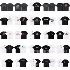 Cross-Border High-End Version B Brand Classic Letter Print T-Shirt, New Spring/Summer Style, Pure Cotton, Heavyweight, Short-Sleeve, Versatile for Both Men and Women
