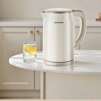 Suitable for Joyoung Electric Water Kettle K17Fd-W160 Electric Water Kettle 1.7L Double-Layer Anti-Scalding 304 Stainless Steel Water Kettle