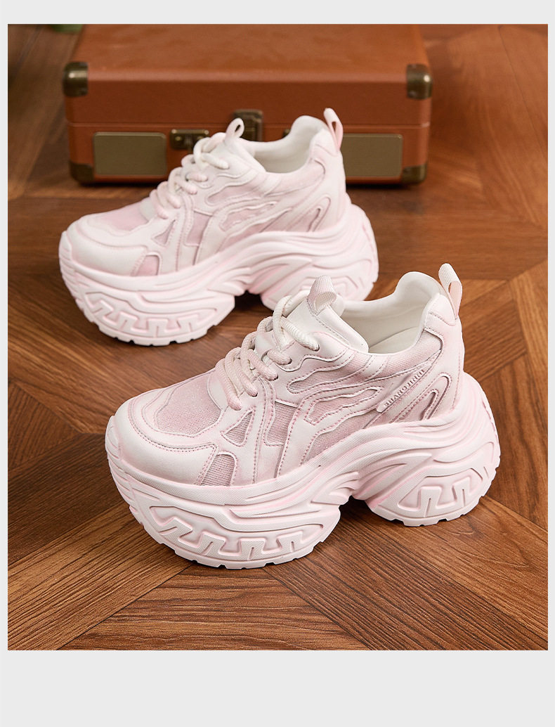 Giày sandal cao gót nữ hở mũi đế xuồng platform, gót siêu cao 8 cm, form mũi tròn, quai ngang dây buộc — Bột trắng, Bạc, Trắng, xanh lá chi tiết 18