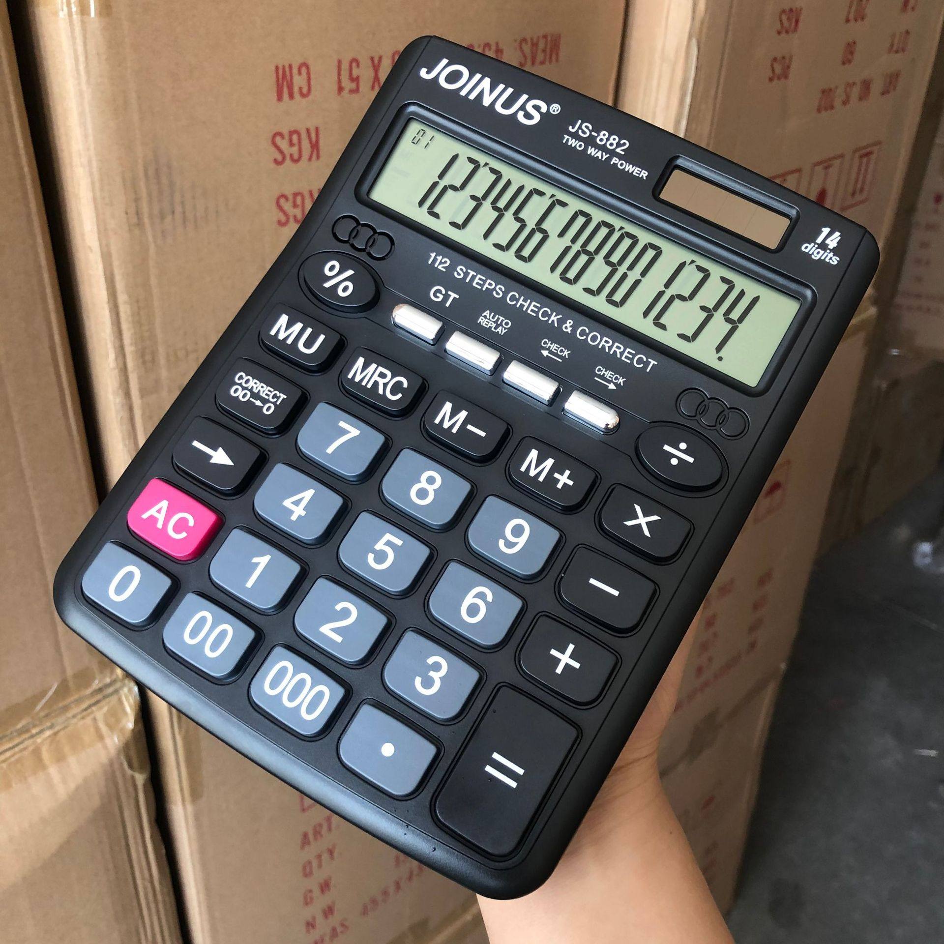 JOINUS 882เดสก์ท็อปเครื่องคิดเลขพลังงานแสงอาทิตย์การบัญชีการ...