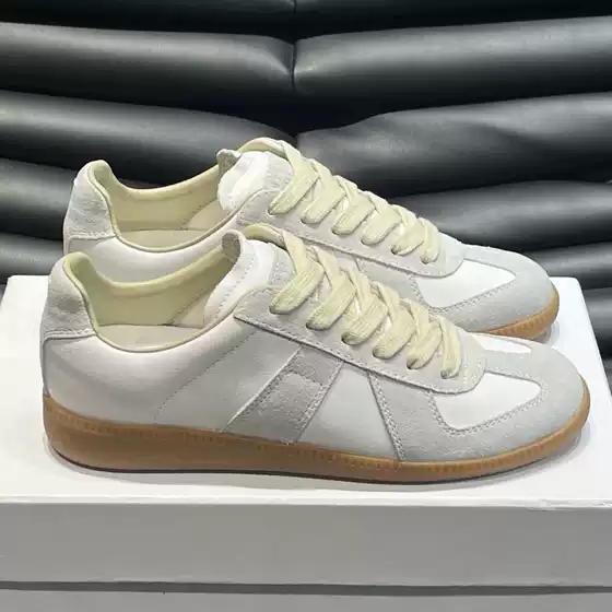 2025 New Margiela Training Shoes Men's Cowhide Retro Genuine Leather Soft Leather Niche Forrest Gump Training Shoes Mm*6 Trendy Shoes