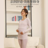 Autumn and Winter Pregnant Women's Autumn Clothes and Pants suit Horizontal Stripe Postpartum Lactation Maternity Warm Underwear