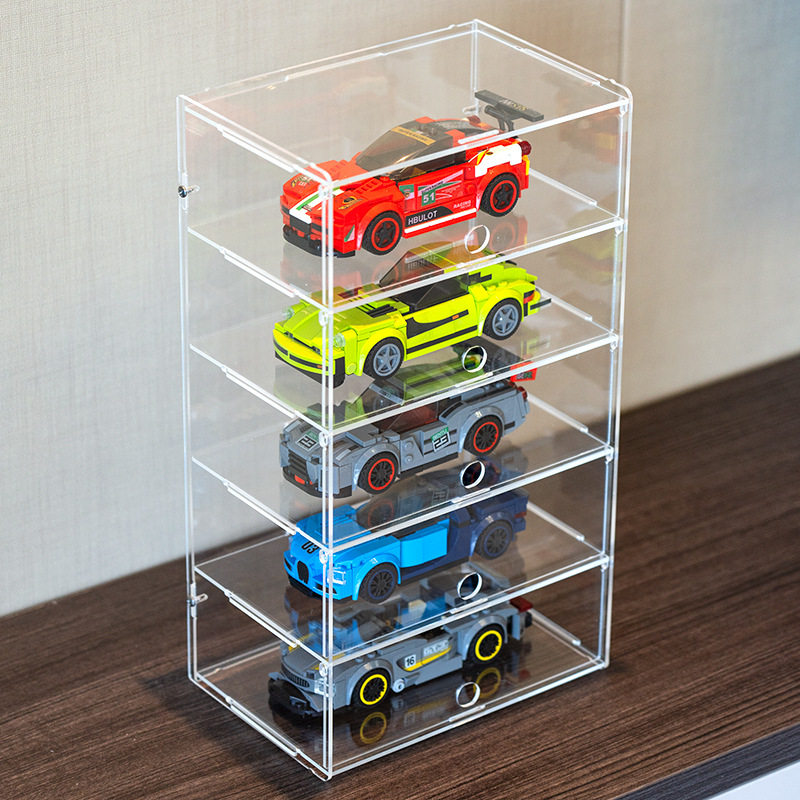 Lego speed Display Box Racing Series Car Transparent Scene Storage Building Blocks Dust-proof Cabinet Acrylic Transparent