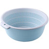 Double-layer Plastic Draining Basket Kitchen Round Fruit Basket Household Storage Water Filter Vegetable Washing Basin Simple Creative Vegetable Washing Basket
