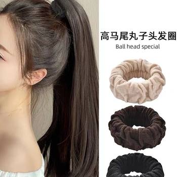High ponytail ball hair band Thick hair rope for women new autumn and winter high elastic seamless hair rope rubber band hair rope