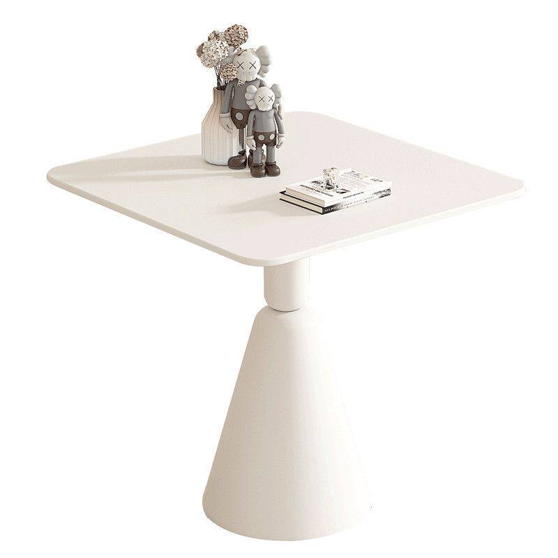 小圆桌奶油风小户型餐桌奶茶店咖啡台洽谈套装阳台简约休闲白色桌