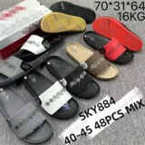 SKY884 новые тапочки, летняя мужская модная верхняя одежда, корейская версия нескользящих износостойких тапочек с одним словом на мягкой подошве оптом