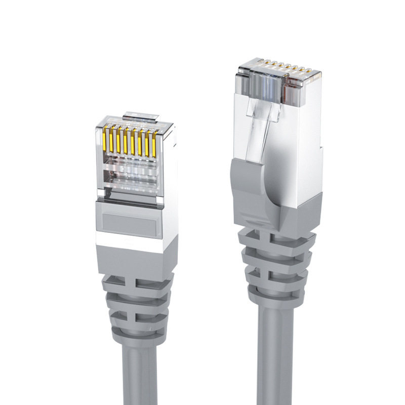 超五类单屏蔽网线 CAT5e家用宽带电脑网络双绞线POE监控成品跳线