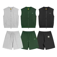 Cortei Alcatraz Street Vest suit Embroidered LOGO High Street Loose Men's and Women's fleece-lined Casual Top