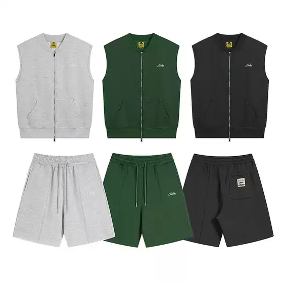 Cortei Alcatraz Street Vest suit Embroidered LOGO High Street Loose Men's and Women's fleece-lined Casual Top