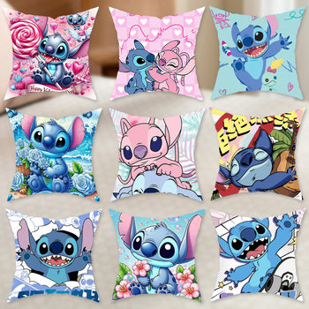 New Creative Cartoon Stitch Series Pillow Sofa Bedroom Living Room Imitation Super Soft and Cute Waist Pillow Cover
