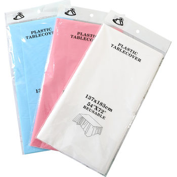 Rectangular Disposable Party Plain Tablecloth Plastic Cloth Birthday Dessert Table Solid Color Tablecloth Waterproof and Oil-Proof Tablecloth